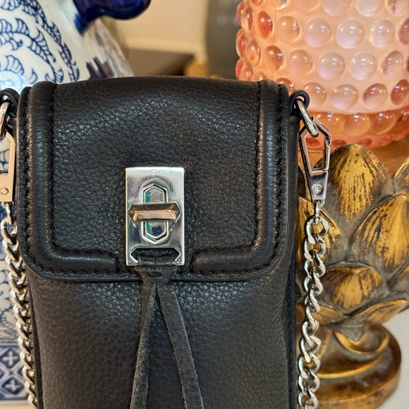 🖤 REBECCA MINKOFF BLACK LEATHER PHONE BAG! - Picture 8 of 12